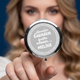  - Anneler Günün Kutlu Olsun Metal Makyaj Aynası