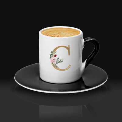 Annelere Özel Harfli Kahve Fincanı - Thumbnail