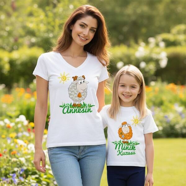 Annesi ve Kuzusu 2'li Tişört Seti