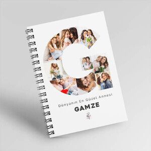  - Anneye Hediye Fotoğraflı Harf Defter