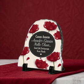  - Anneye Özel Gül Desenli Taş Baskı