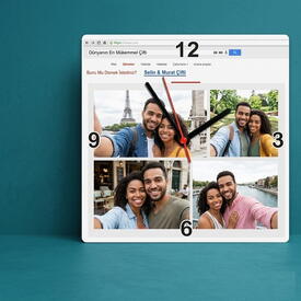  - Arama Motoru Kare Duvar Saati