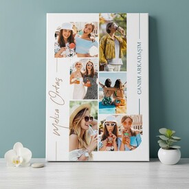  - Arkadaşa Hediye 6 Fotoğraflı Kanvas Tablo