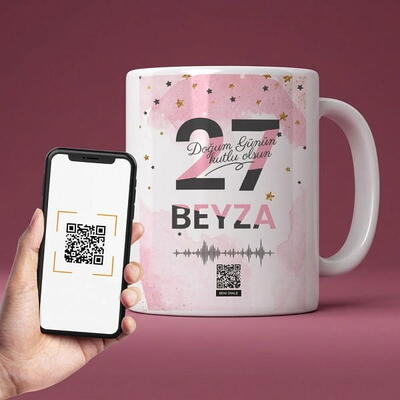  - Arkadaşa Hediye Doğum Günü Ses İzi Bardak