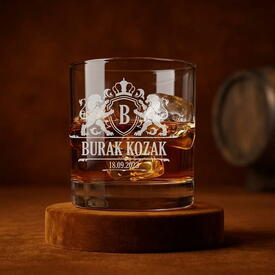  - Arkadaşa Hediye Premium Tasarımlı İsimli Viski Bardağı