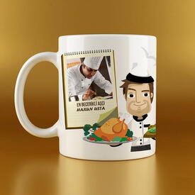  - Aşçılara Özel Fotoğraflı Kupa Bardak