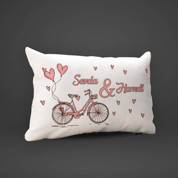 Aşk Bisikleti İsimli Araç Koltuk Yastığı