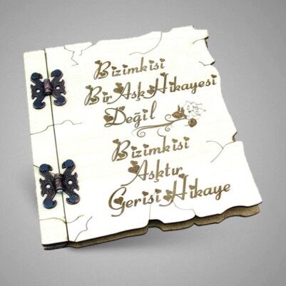  - Aşk Hikayemiz Ahşap Kapaklı Defter