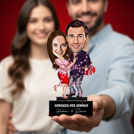  - Aşk Sarhoşları Karikatürlü Biblo