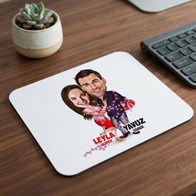  - Aşk Sarhoşu Karikatürlü Mouse Pad
