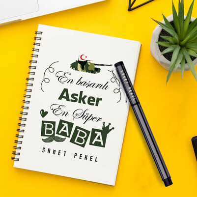  - Asker Babalara Özel Defter ve Kalem