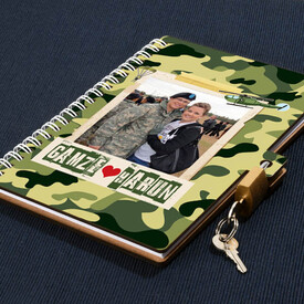 Asker Sevgiliye Hediye Kilitli Anı Defteri - Thumbnail