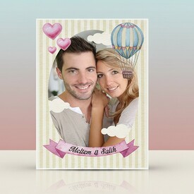  - Aşkımız Bulutların Üzerinde Kanvas Tablo