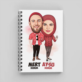 Aşkımızın Halleri Karikatürlü Defter - Thumbnail