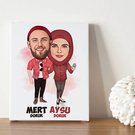 Aşkımızın Halleri Karikatürlü Tablo - Thumbnail