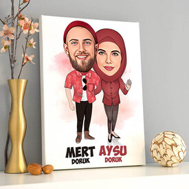 Aşkımızın Halleri Karikatürlü Tablo - Thumbnail