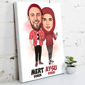 Aşkımızın Halleri Karikatürlü Tablo - Thumbnail