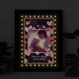 Aşkımızın Romantik Portresi Işıklı Çerçeve - Thumbnail