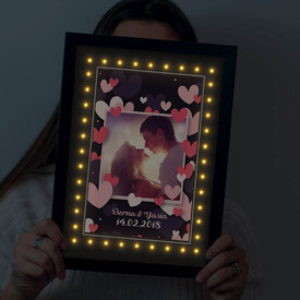 Aşkımızın Romantik Portresi Işıklı Çerçeve - Thumbnail