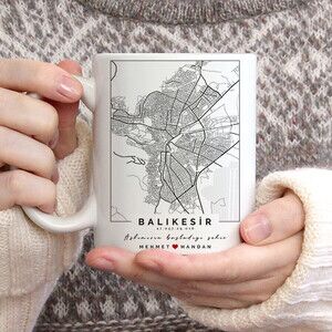 Aşkımızın Şehri Haritalı Kupa Bardak - Thumbnail