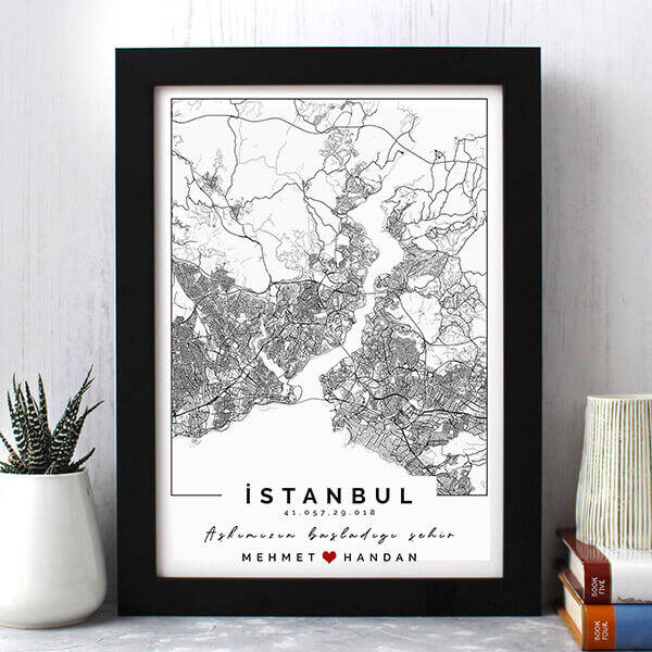 Aşkımızın Şehri Krokili ve Haritalı Çerçeve