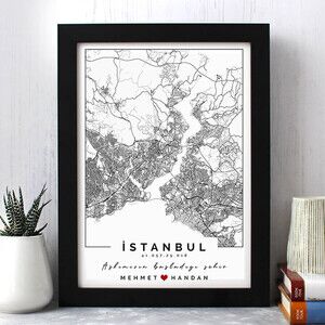 Aşkımızın Şehri Krokili ve Haritalı Çerçeve - Thumbnail