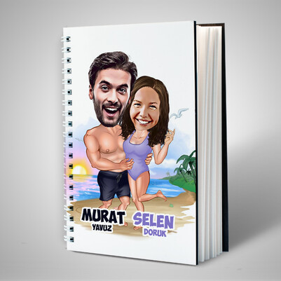 Aşkımızın Tatili Karikatürlü Sevgili Defteri - Thumbnail