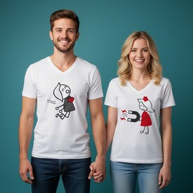  - Aşkın Çekim Gücü Sevgili Tişörtleri