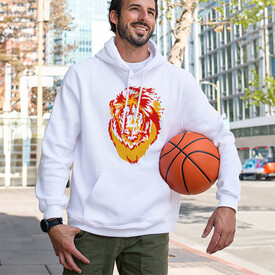  - Aslan Temalı Erkeğe Hediye Kapşonlu Sweatshirt