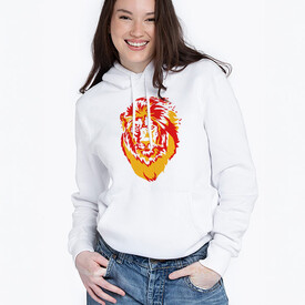  - Aslan Temalı Kadına Hediye Kapşonlu Sweatshirt