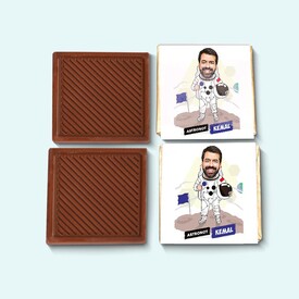 Astronot Erkek Karikatürlü Çikolata Kutusu - Thumbnail