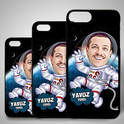  - Astronot Karikatürlü Iphone Kapak