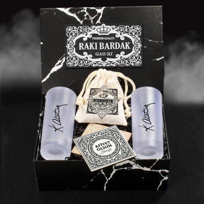 Atatürk İmzası Rakı Bardağı Seti Hediye Kutusu - Hediyemen.com