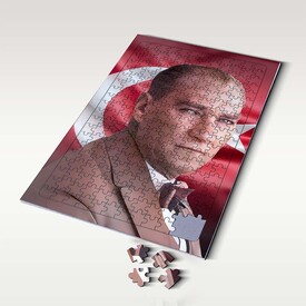 Atatürk Resimli 130 Parça Puzzle - Thumbnail