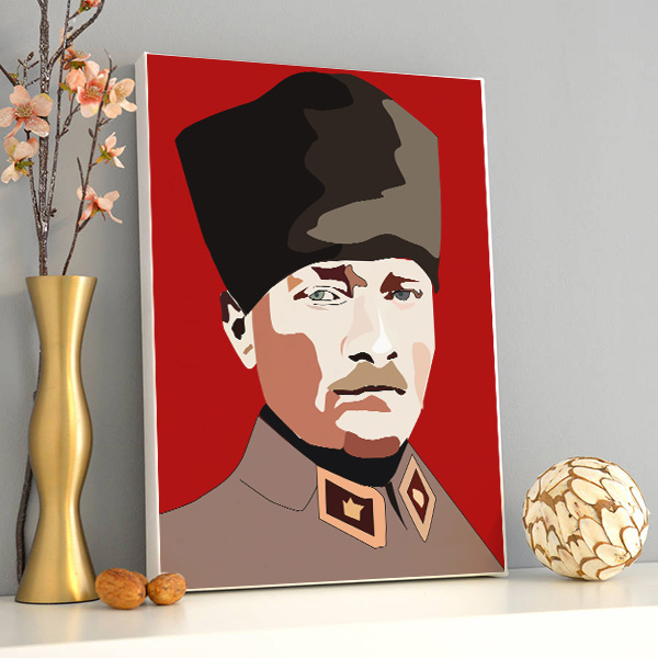 Atatürk Resimli Kanvas Tablo