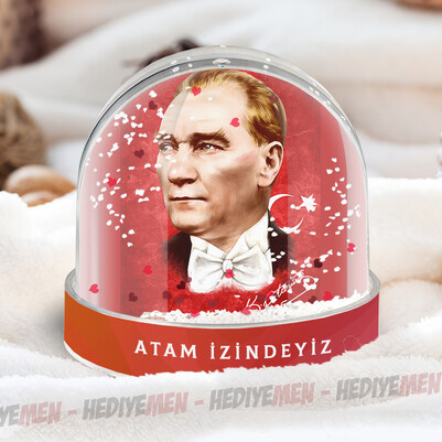 Atatürk Resimli Kar Küresi - Thumbnail