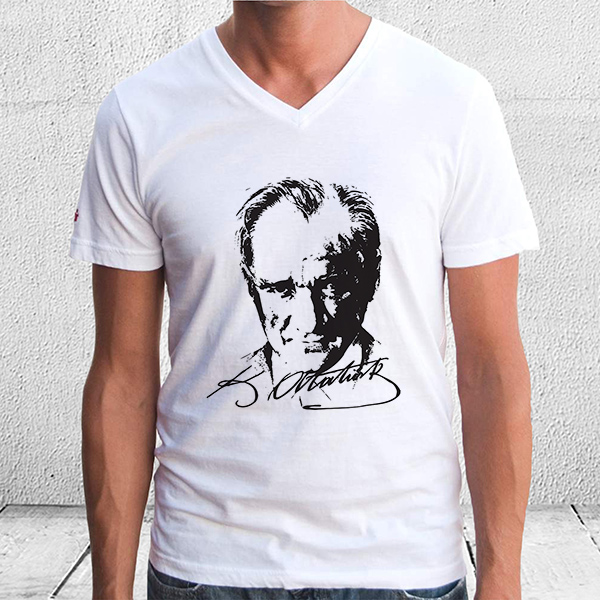 Atatürk Silueti Erkek Tişörtü