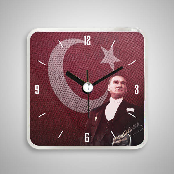 Atatürk Temalı Saatli Buzdolabı Magneti