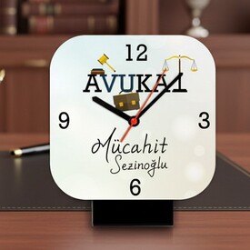  - Avukatlara Özel İsimli Masa Saati