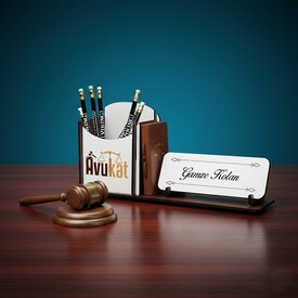  - Avukatlara Özel Masa İsimliği ve Kalemlik