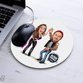 Aykırı Çiftler Karikatürlü Mousepad - Thumbnail