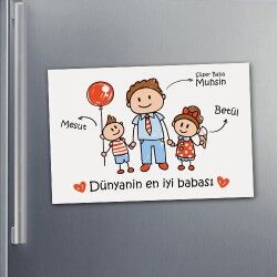 Baba Sevgisi Buzdolabı Magnet - Thumbnail