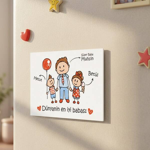 Baba Sevgisi Buzdolabı Magnet