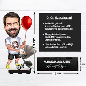 Babama İlk Komik Hediyem Karikatürlü Biblo - Thumbnail