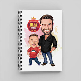  - Babasını Çok Seven Erkek Çocuk Karikatürlü Defter