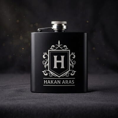  - Babaya Hediye Premium Kanyak Matarası 6 Oz Yeşil