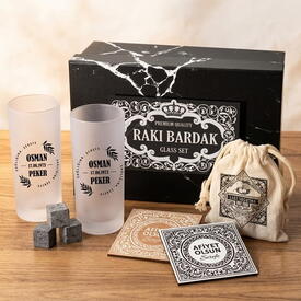  - Babaya Hediye Rakı Bardağı Seti Hediye Kutusu