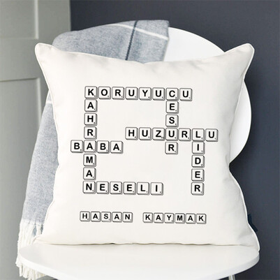 Babaya Hediye Scrabble Yastık - Thumbnail