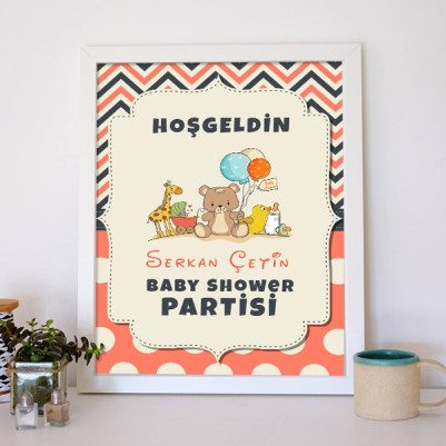 Baby Shower Posteri Oyuncak Temalı - Thumbnail