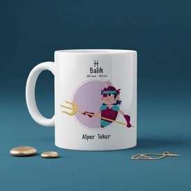  - Balık Burcu Erkeğe Hediye Kupa Bardak